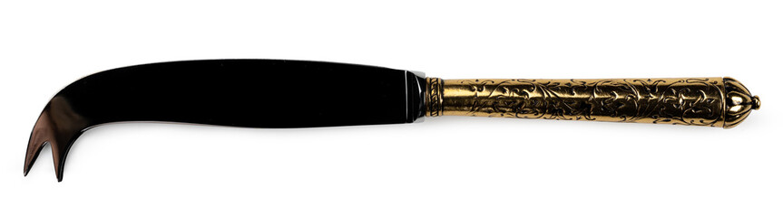 Fototapeta premium One knife isolated on white background top view