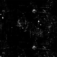 Grunge background black and white. Texture of chips, cracks, scratches, scuffs, dust, dirt. Dark monochrome surface. Old vintage vector pattern