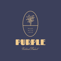 Abstract  Tropical Logo Flowers Vector Signs or Logo Templates. Retro Floral Illustration with Classy Typography. Feminine Logo. Modern Logo Template for florist, fashion blogger, design studio.