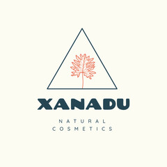 Abstract  Tropical Logo Flowers Vector Signs or Logo Templates. Retro Floral Illustration with Classy Typography. Feminine Logo. Modern Logo Template for florist, fashion blogger, design studio.