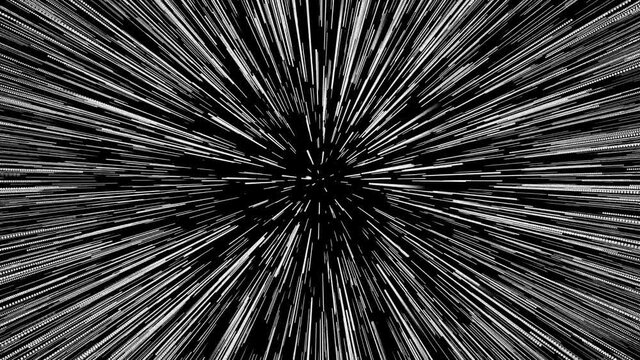 Traveling at the speed of light through space. 4k Video