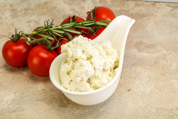 Soft cream cheese with herbs