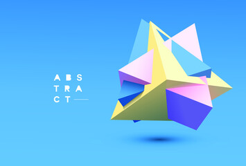 Abstract 3d vector of Geometric Background. 3D Concept illustration.