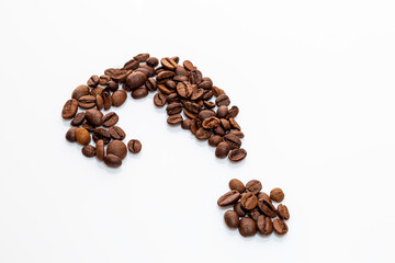Coffee beans on a white background. Isolate.