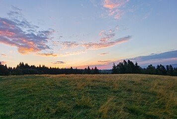 sunset in the field