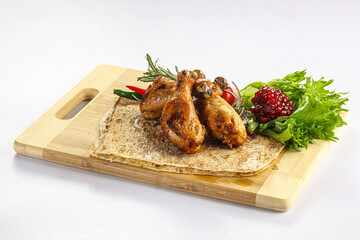 Grilled Chicken drumstick barbecue shashlik