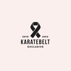 Karate belt logo concept