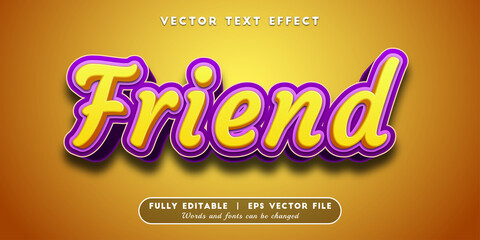 Text Effects 3D Friend, Editable Text Style