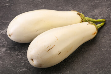 Ripe and tasty white eggplant