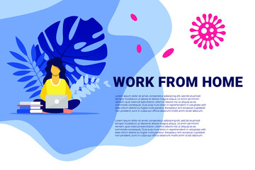 Stay home vector illustration. Quarantine, pandemia