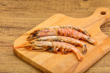 Tasty big Langoustine over the board