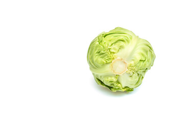 Fototapeta premium Fresh cabbage isolated on white background.