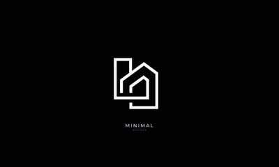 A minimal line art house logo	
