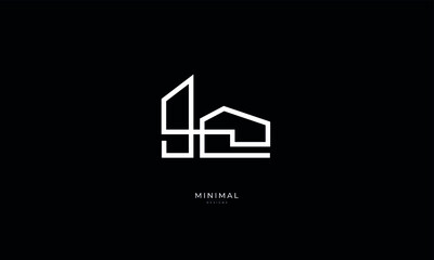 A minimal line art house logo	
