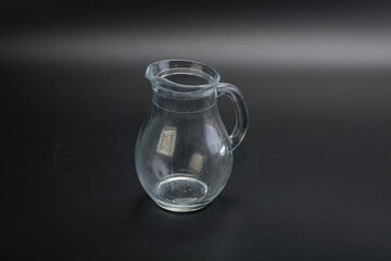 Empty glass jug for liquid