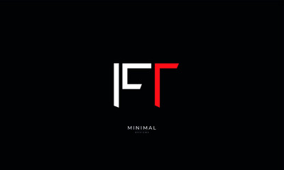 Fototapeta premium Alphabet letter icon logo FT