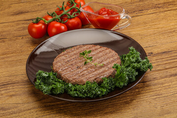 Grilled beef cutlet for burger