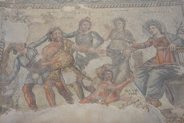 Apollo Delivering the Sentence of Marsyas Mosaic, Paphos, Cyprus