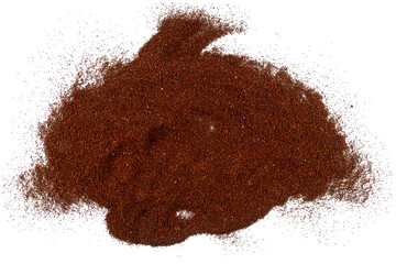 Pile of ground coffee