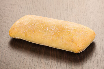 Italian traditional ciabatta bread isolated