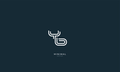 Alphabet letter icon logo YB