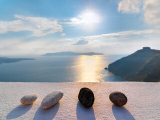 Greece santorini imerovigli amazing view to the sea - 427439464