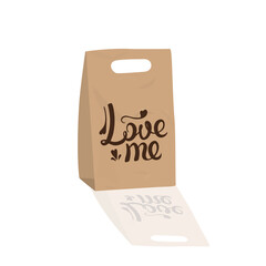 The gift paper crafting package, vector illustration.