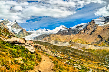 Fototapeta na wymiar View of the Swiss Alps near Zermatt