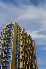 a tall building under construction