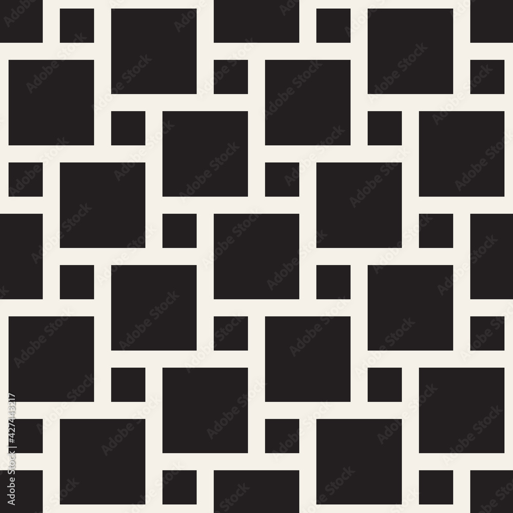 Wall mural vector seamless geometric pattern. simple abstract lines lattice. repeating elements stylish backgro