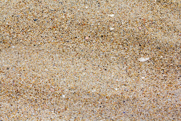 Fine multi-colored gravel on the shores of the Adriatic Sea. Selective focus. Close-up