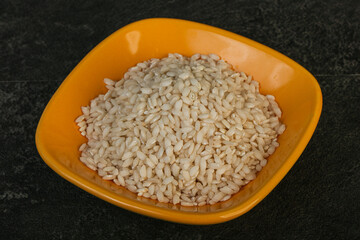 Raw arborio rice for Risotto