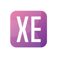 XE Letter Logo Design With Simple style