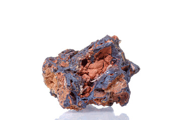 macro mineral stone Goethite on a white background