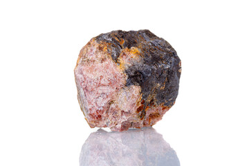macro mineral stone Andalusite on a white background