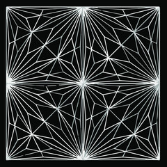 Black and white geometric pattern.