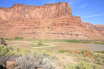 Fototapeta na wymiar Colorado Riverway Recreation Area near Moab in Utah, USA