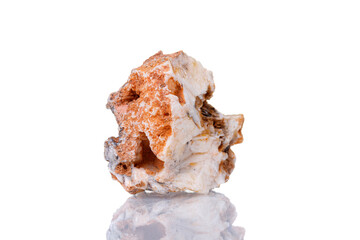 macro mineral stone Cerussite on a white background