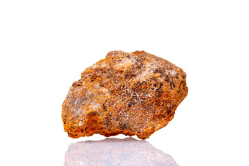 macro mineral stone hemimorphite on a white background close-up