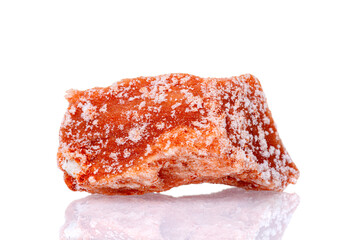 macro mineral stone Halite on a white background