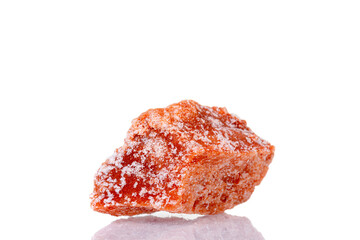 macro mineral stone Halite on a white background