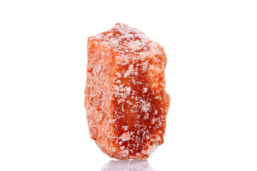 macro mineral stone Halite on a white background