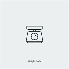 weight scale icon vector icon.Editable stroke.linear style sign for use web design and mobile apps,logo.Symbol illustration.Pixel vector graphics - Vector