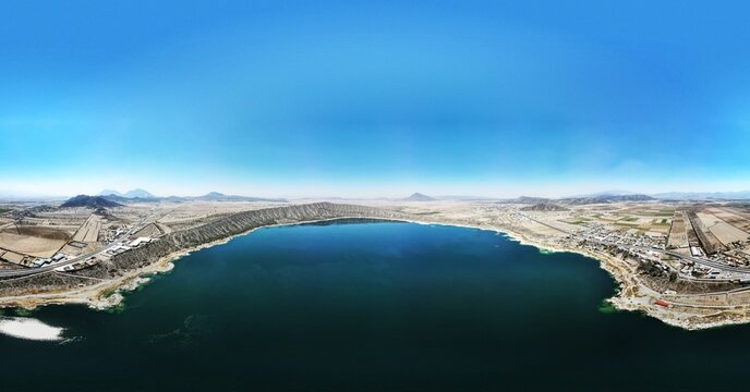 aerial view of the river