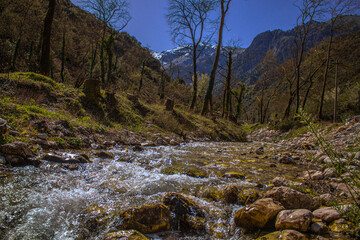 river in the mountains