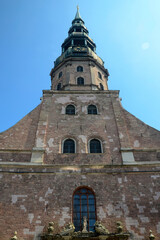 Fototapeta premium St. Peter's Church is one of the most popular touristic attractions of Riga, Latvia.