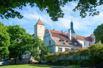 View of Riga castle on sunny day. Latvia.