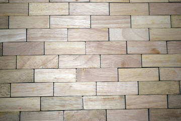 Wooden block structure for background with more wooden blocks