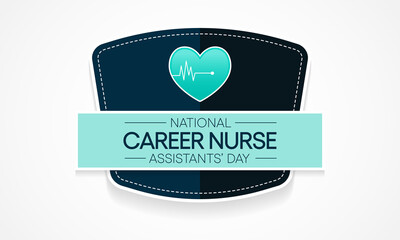 National Career Nurse assistants day is observed every year in June, Nursing is a profession within the health care sector focused on the care of individuals, families, and communities. Vector art.