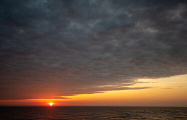 sunset sunrise over the ocean